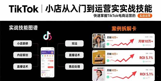 （15629期）TikTok小店从入门到运营实战技能：快速掌握TikTok电商运营的完整方法论-赚客网赚