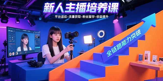 （15701期）新人主播培养课：平台适应-流量获取-粉丝留存-收益提升 全链路能力突破-赚客网赚