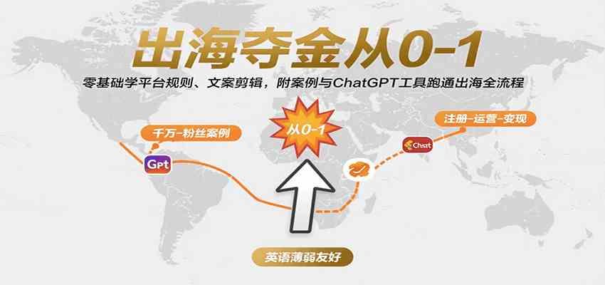 出海夺金从0-1：零基础学平台规则、文案剪辑，附案例与ChatGPT工具跑通出海全流程-赚客网赚