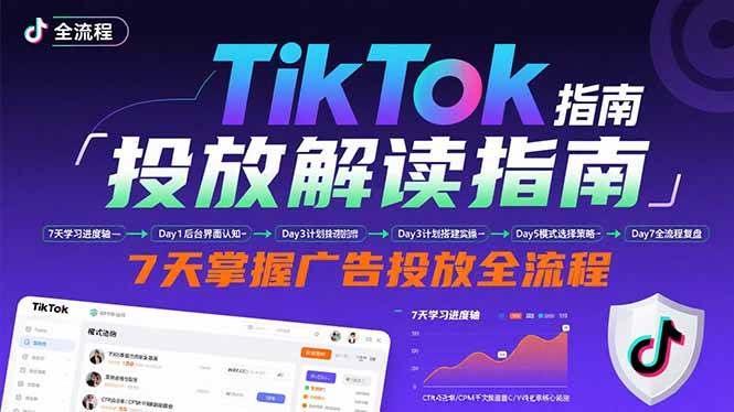 （15753期）TikTok投放解读指南：后台操作/计划建立/模式选择，7天掌握广告投放全流程-赚客网赚