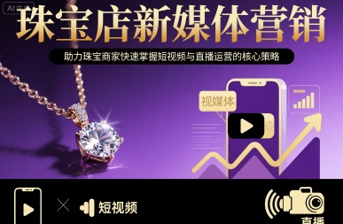 珠宝店新媒体营销,助力珠宝商家快速掌握短视频与直播运营的核心策略-赚客网赚