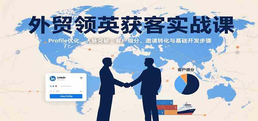 外贸领英获客实战课：Profile优化、人脉突破，客户细分、邀请转化与基础开发步骤-赚客网赚