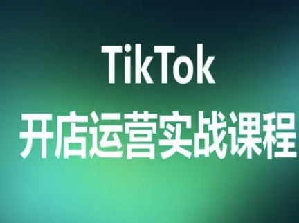 TikTok开店运营实战课程，TK跨境电商实操全流程-赚客网赚