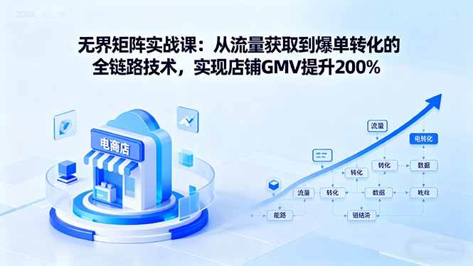 （16104期）无界矩阵实战课：从流量获取到爆单转化的全链路技术，实现店铺GMV提升200%-赚客网赚