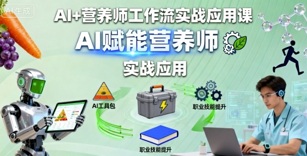 AI+营养师工作流实战应用课，AI赋能营养师-赚客网赚