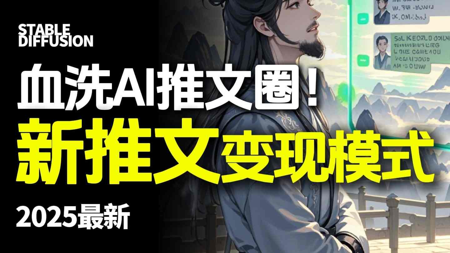 最新AI动态电影漫画小说推文,全流程实操教学,小白也能月入1W+-赚客网赚