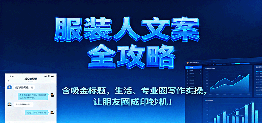 服装人文案全攻略，含吸金标题，生活、专业圈写作实操，让朋友圈成印钞机！-赚客网赚