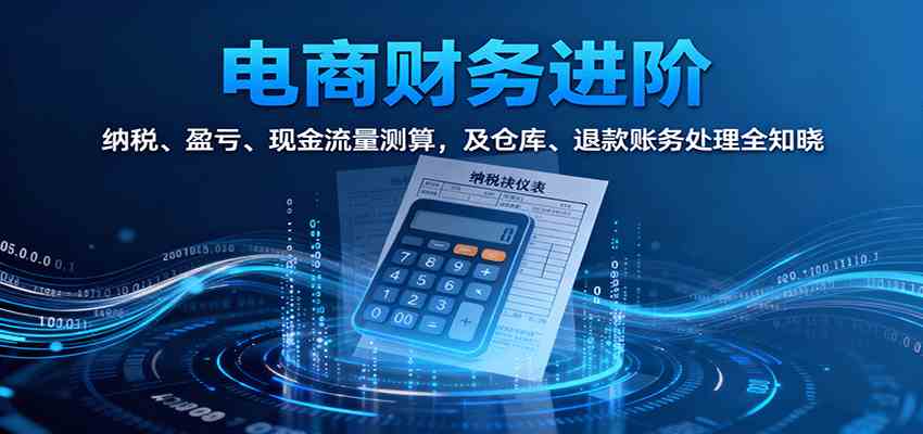 电商财务进阶：纳税、盈亏、现金流量测算，及仓库、退款账务处理全知晓-赚客网赚
