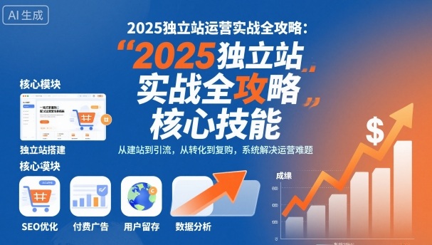 2025独立站运营实战全攻略,一站式掌握独立站运营核心技能-赚客网赚