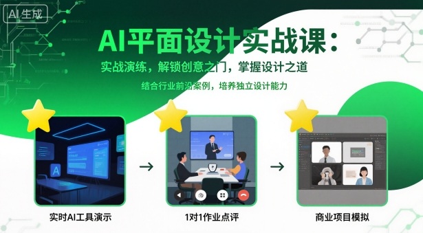 AI平面设计实战课，实战演练，解锁创意之门，掌握设计之道-赚客网赚