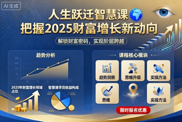 人生跃迁智慧课，把据2025财富增长新动向-赚客网赚