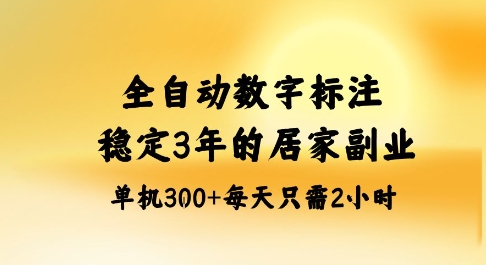全自动数字标注，稳定3年的蓝海项目，居家也能矩阵开干的副业，单机日入3张+【揭秘】-赚客网赚