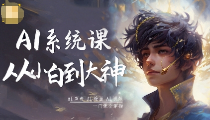 AI系统课程，从小白到大神系统学AI，AI声音-AI绘画-AI视频一门课全掌握-赚客网赚