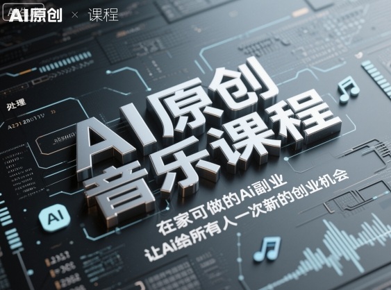 AI原创音乐课程，在家可做的Ai副业，让Ai给所有人一次新的创业机会-赚客网赚
