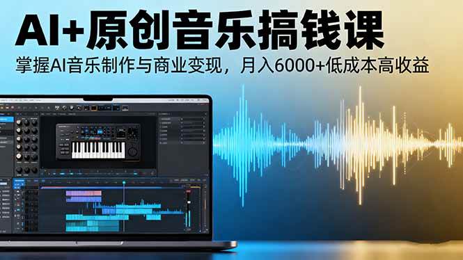 （16324期）AI+原创音乐搞钱课：掌握AI音乐制作与商业变现，月入6000+低成本高收益-赚客网赚