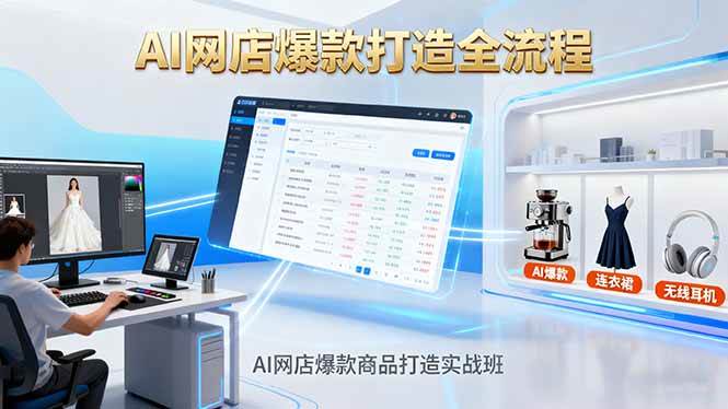 （16326期）AI网店爆款商品打造实战班：AI技术实现商品图智能处理，快速搭建AI网店-赚客网赚