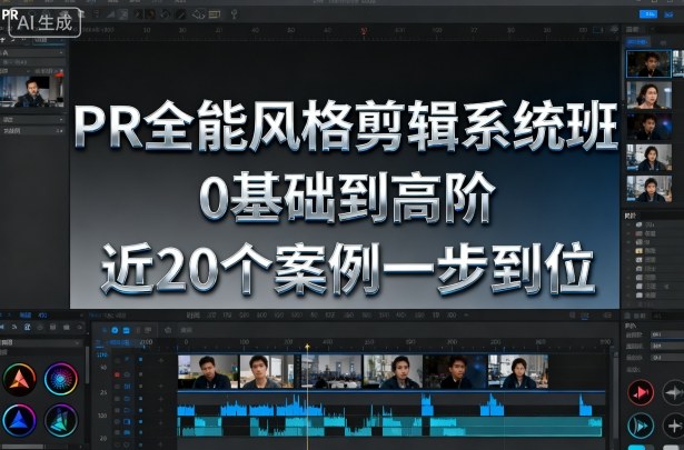PR全能风格剪辑系统班,0基础到高阶,近20个案例一步到位-赚客网赚