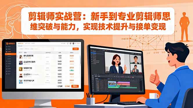 （16347期）剪辑师实战营：新手到专业剪辑师思维突破与能力，实现技术提升与接单变现-赚客网赚