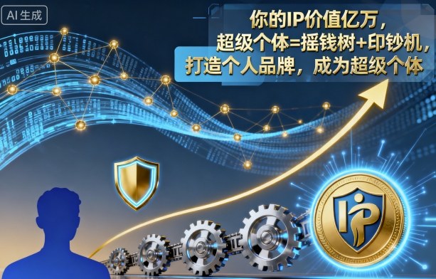 你的IP价值亿万，超级个体=摇钱树+印钞机，打造个人品牌，成为超级个体-赚客网赚