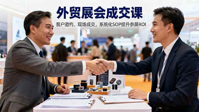 （16356期）外贸展会成交课，含目标制定、客户邀约、现场成交，系统化SOP提升参展ROI-赚客网赚