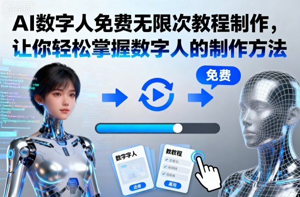 AI数字人免费无限次教程制作，让你轻松掌握数字人的制作方法-赚客网赚