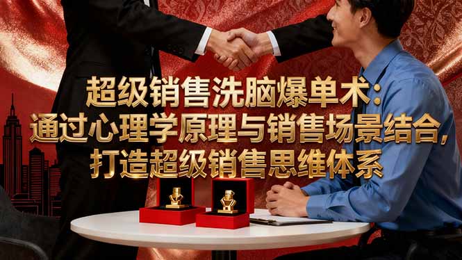 超级销售洗脑爆单术：通过心理学原理与销售场景结合,打造超级销售思维体系-赚客网赚