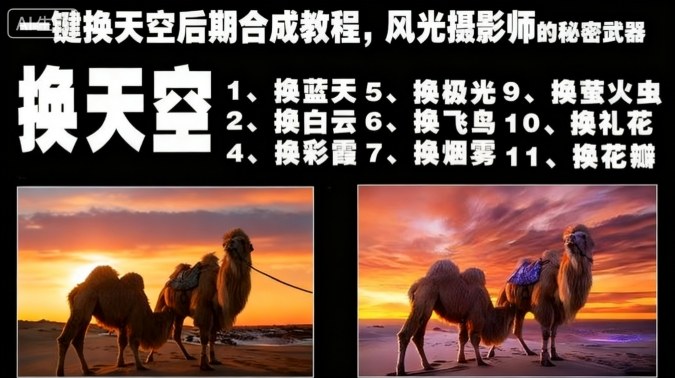 一键换天空后期合成教程,风光摄影师的秘密武器-赚客网赚