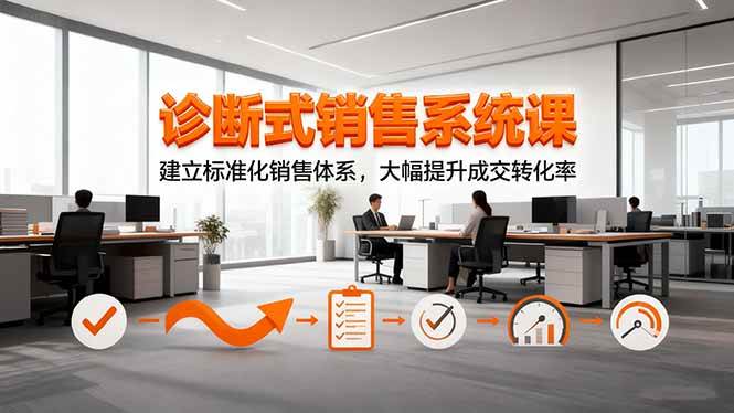 （16435期）诊断式销售系统课，建立标准化销售体系，大幅提升成交转化率-赚客网赚