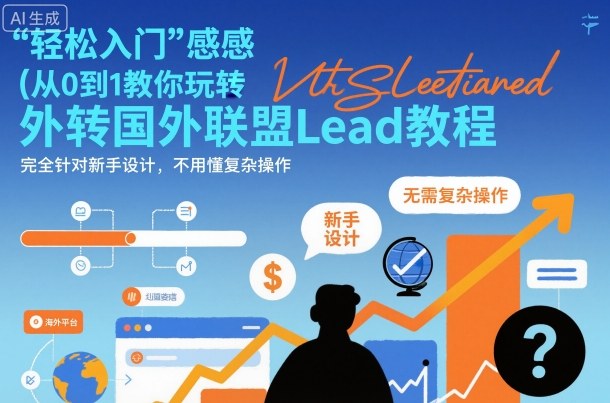 国外联盟賺美刀项目，从0到1教你玩转国外联盟Lead教程，纯新手可操作性100%-赚客网赚