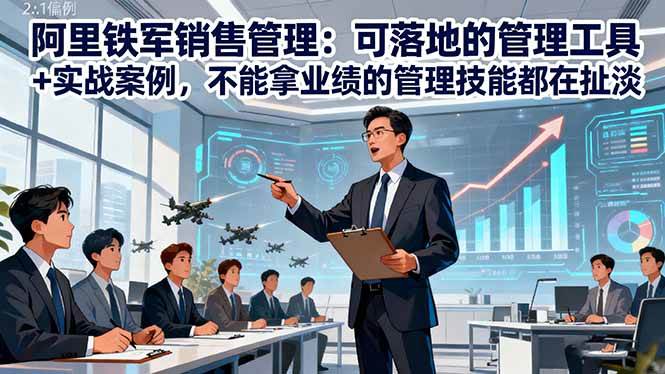 （16436期）阿里铁军销售管理：可落地的管理工具+实战案例，不能拿业绩的管理都在扯淡-赚客网赚
