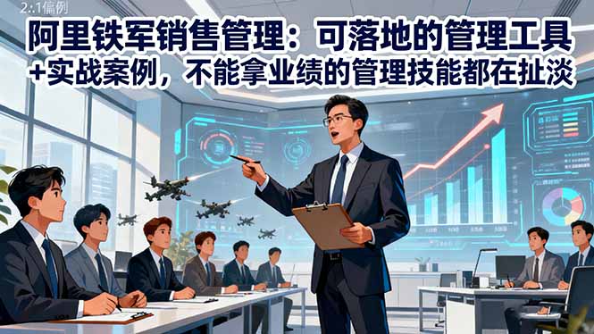 阿里铁军销售管理:可落地的管理工具+实战案例,不能拿业绩的管理都在扯淡-赚客网赚
