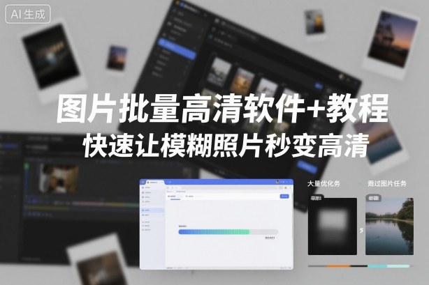 图片批量高清软件+教程，快速让模糊照片秒变高清-赚客网赚