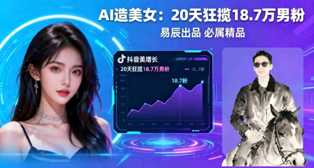 副业拆解：手把手教学用AI制作“氛围感”美女动图，在抖音引流男粉就这么简单-赚客网赚