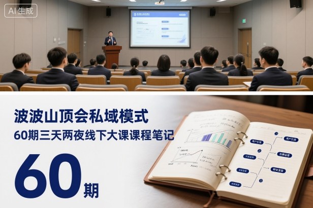 波波山顶会私域模式60期三天两夜线下大课课程笔记（文档）-赚客网赚