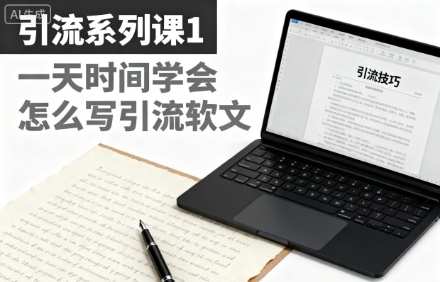 引流系列课1，一天时间学会怎么写引流软文-赚客网赚