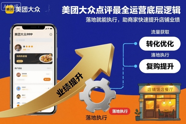 美团大众点评最全运营底层逻辑,落地就能执行,助商家快速提升店铺业绩-赚客网赚