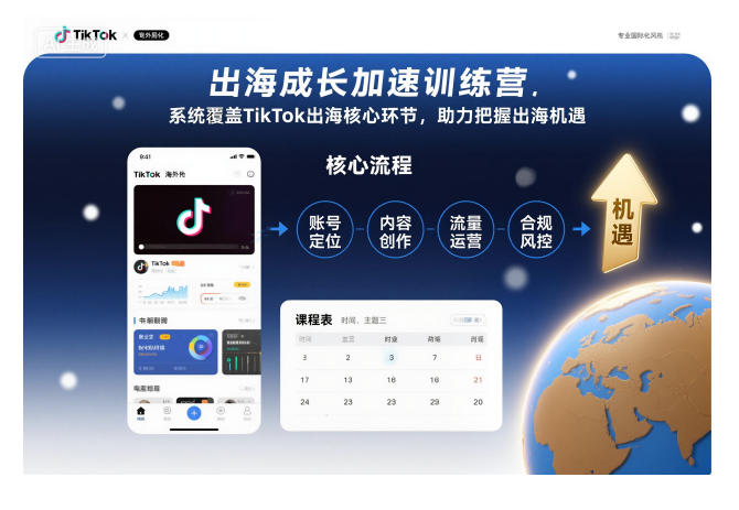 出海成长加速训练营，系统覆盖TikTok出海核心环节，助力把握出海机遇（更新）-赚客网赚