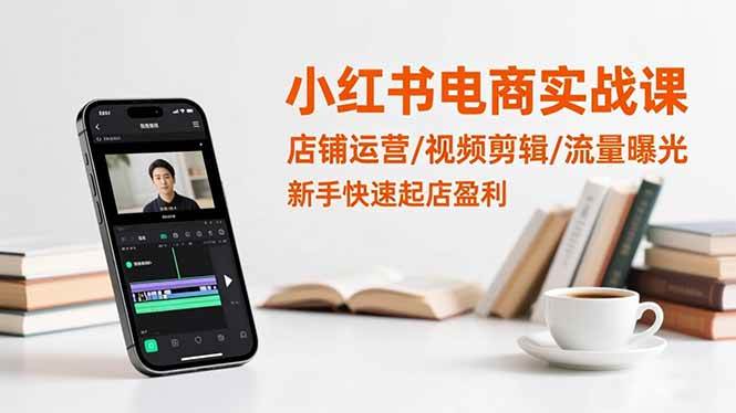 （16536期）小红书电商实战课：店铺运营/视频剪辑/流量曝光，新手快速起店盈利-赚客网赚