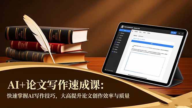 （16568期）AI+论文写作速成课：快速掌握AI写作技巧，大幅提升论文创作效率与质量-赚客网赚