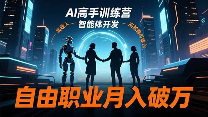 （16602期）AI高手训练营3.0，ChatGPT，Midjourney，智能体开发，自由职业月入破万-赚客网赚