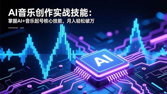 （16600期）AI音乐创作实战技能：掌握AI+音乐起号核心技能，月入轻松破万-赚客网赚