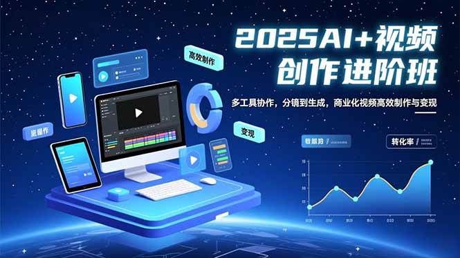 （16622期）AI+视频创作进阶班：多工具协作，分镜到生成，商业化视频高效制作与变现-赚客网赚