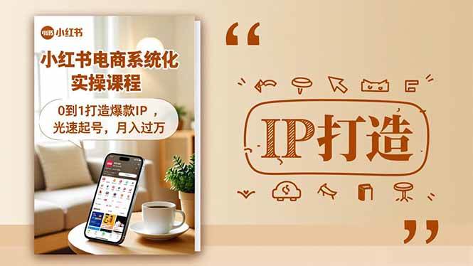 （16614期）小红书流量变现系统化实操课程，0到1打造爆款IP，光速起号，月入过万-赚客网赚