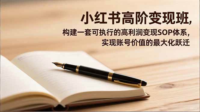 （16633期）小红书高阶变现班，构建一套可执行的高利润变现SOP体系，实现账号价值的最大化跃迁-赚客网赚