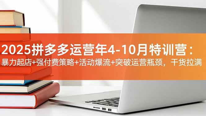 （16642期）2025拼多多运营年4-10月特训营：暴力起店+强付费策略+活动爆流+突破运营瓶颈，干货拉满-赚客网赚