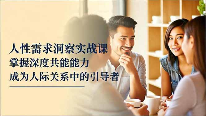 （16683期）人性需求洞察实战课，掌握深度共感能力，成为人际关系中的引导者-赚客网赚