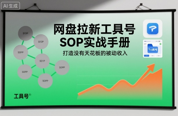 网盘拉新工具号SOP实战手册，打造没有天花板的被动收入-赚客网赚