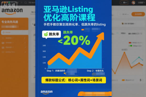 亚马逊Listing优化高阶课程，手把手教你策划高转化率、低跳失率的listing-赚客网赚