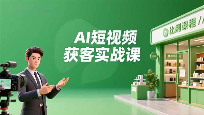 （16747期）AI短视频获客实战课，数字人创作、实体行业应用、精准引流，30天获取客源月入6万+-赚客网赚