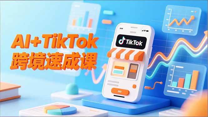 （16745期）AI+TikTok跨境速成课，智能翻译、店铺定位、流程拆解，7天高效上线运营-赚客网赚